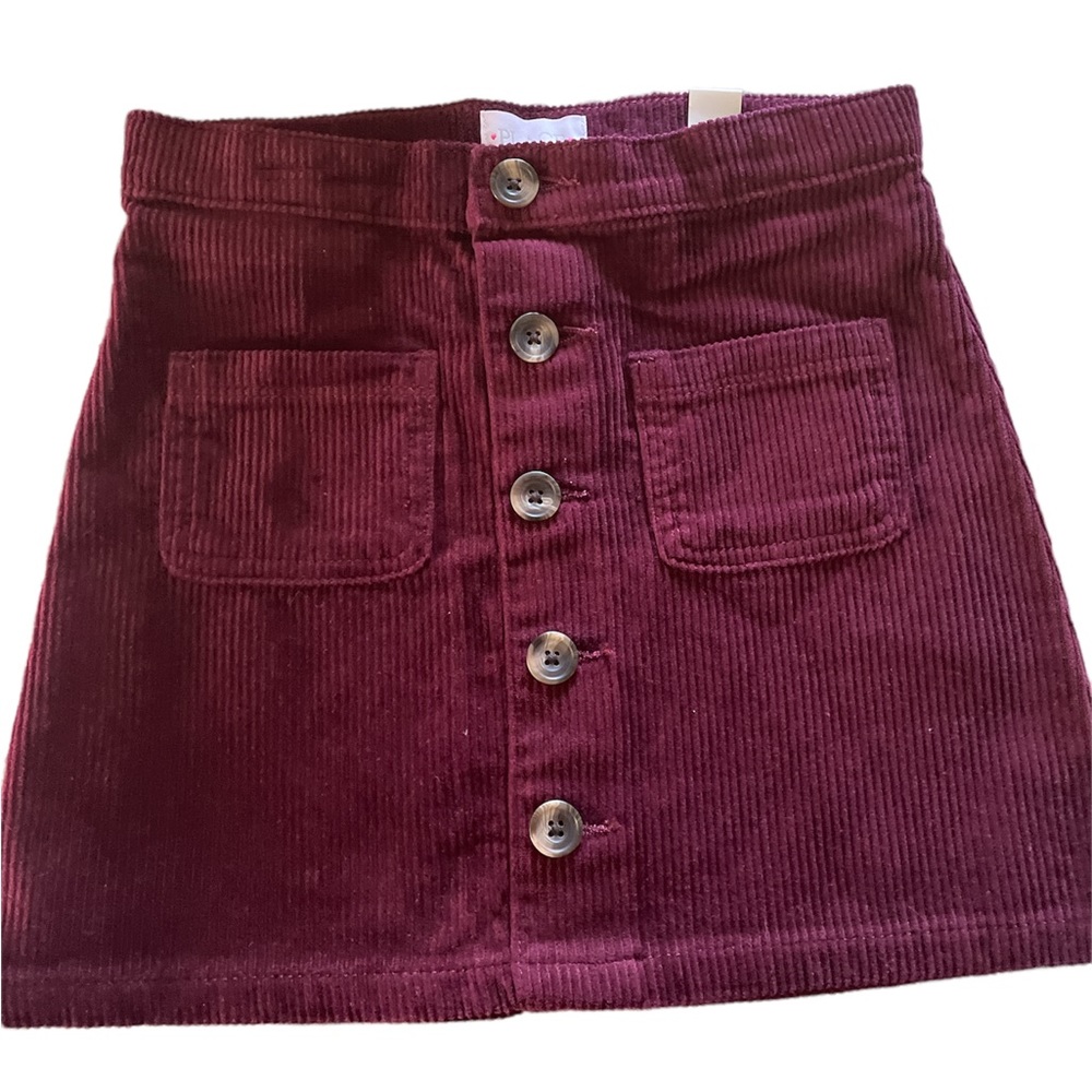 NWT Burgundy Girls Corduroy Skirt I